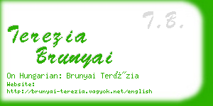 terezia brunyai business card